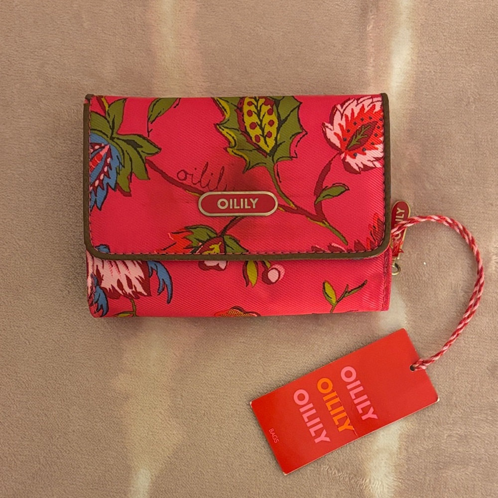 RARE Oilily Women's Floral Snap Wallet - Pink and Green
Clearance